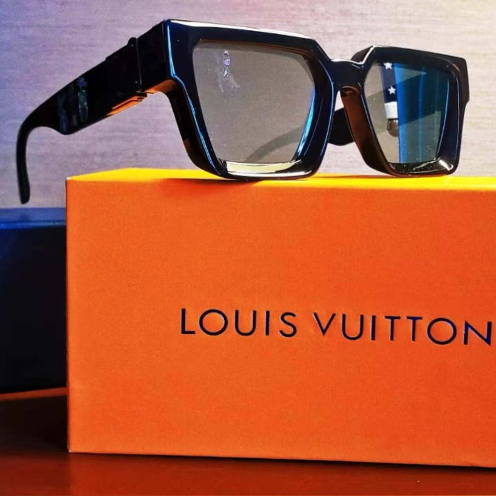 1.1 Millionaire Sunglasses Cartoon Friends Embossed Monogram Black Jacquard - Picture 5 of 14